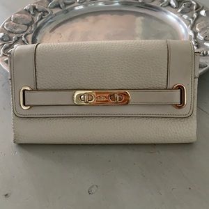 Authentic Cream Coach Clutch/Wallet